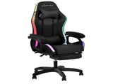 Artiss Gaming Office Chair 12 RGB LED Massage Computer Work Seat Footrest Black MOC-L-GC-8P-LED-BK