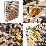 Timber Wine Rack Storage Cellar Organiser 120 Bottle V274-FT-WWR10-120