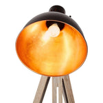 Havana Retro Large Tripod Floor Lamp Industrial Modern Adjustable Wood Frame Light V563-75092