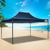 Instahut Gazebo Pop Up Marquee 3x4.5m Folding Tent Camping 500D Oxford Navy GAZEBO-T-3X45-F-NA