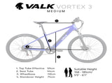 VALK Vortex 3 Electric Bike, Medium Frame Mountain ebike, Blue V219-BIKEMBVAB3HEA