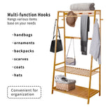 Bamboo Garment Rack Portable Laundry Storage Nature V178-66777