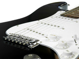 Karrera 39in Electric Guitar Music 6-String Instrument Full Size Black EGP-5W-BK