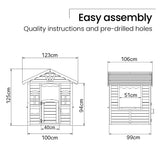 ROVO KIDS Cubby House, Wooden Outdoor DIY Timber Cottage Style Playhouse, for Children V219-PLYCBHRV1WTA