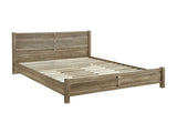 4 Pieces Bedroom Suite Natural Wood Like MDF Structure Queen Size Oak Colour Bed, Bedside Table & V43-BDS-CEL-4PC-TBY-Q-OAK