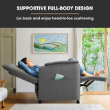 FORTIA Electric Armchair Recliner, Single Fabric Chair, Grey V219-HELMCRFO5GYA