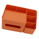 Tissue Box Organizer with Lid Plastic Exquisite Smooth Surface Tissue Desk Organizer for Home Office V1294-YM0706-3117230170012