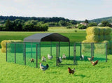 Extra Large Black Chicken Coop Cage Run Rabbit Hutch Walk-In Hen Enclosure 300x200x270cm V178-59382
