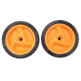2-pack 196 mm lawn mower wheels compatible with Husqvarnaa Mcculloch 5324025-67, 5324029-36, V1237-ZY-203-0785