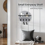 Handcrafted wooden wall organizer with partitioned storagend multifunctional use, easily creating V1232-QBZWJ-XYL-002