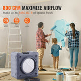 Air Scrubber with 3-Stage Filtration, Stackable Negative Air Machine 800 CFM, Air Cleaner with V952-KQXDQJ3800CFMYP0KV3
