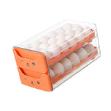 Double Layer Egg Drawer Transparent Lengthen Independent Slot Egg Holder Egg Storage Container for V1294-YM0703-3118230118311