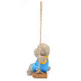 Swing Animal Hanging Teddy Dog Cartoon Garden Decoration Pendant Style Resin Statue CraftsGray V1294-YM0901-3111210157612