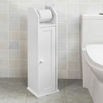 Toilet Paper Holder with Storage, Freestanding Cabinet, Toilet Brush Holder and Toilet Paper V178-84638