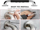 2 Pieces Toilet Grab Bars - 30 cm - Wall Grab Bar - Bathroom Grab Bars - Shower Grab Bars V1188-MS101-02822-1