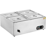 Commercial Electric Food Warmer Countertop Buffet 4*8Qt Pan Bain Marie V952-SYSPBWQPTK41SB7R9V3