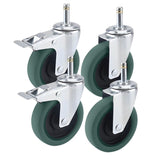 SOGA 4" Heavy Duty Polyurethane Swivel Castor Wheels with 2 Lock Brakes Casters FC1511WHEELSFULLSET