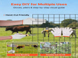 Farm Fence, 122cm x 15.2m, 2 x 4 in Mesh 14 Gauge Galvanized Steel Wire Fencing for Cattle, Hog & V952-JSGSWL48IN50UQH44001V0