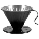 Stainless Steel Pour Over Coffee Dripper Cone Filter with Anti Scald Handle for Hand Brew Coffee, V1189-LC-RY-00221