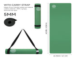 Mandala Yoga Mat Premium Bundle, Includes Yoga Mat 188cm H x 61cm W, Yoga Strap & Steel Hydration V398-MA-494JDG
