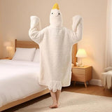 Adult Fleece Hooded Blanket Sleepwear, Funny Animal Cosplay Costume for Winter, Party & Halloween V1366-AZ2-W-25224