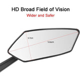 2 Pack 360&deg Adjustable Safety Bicycle Rear View Mirrors,E-Bike Mirrors for V1370-AZ4-08401