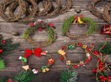 Grapevine Wreaths Vine Branch Wreath Christmas Rattan Wreath Garland Decoration for Christmas V1366-AZ2-W-13382