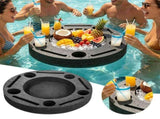 Floating Drink Holder,Sturdy Pool Tray with Cup Holders,No-Inflation Portable Serving Bar for V1366-AZ2-W-17138