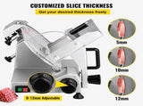 Commercial Meat Slicer, 200W Electric Deli Food Slicer, 350-400RPM Meat Slicer with 8" Carbon Steel V952-SYDRQPJ240W8WB31UV3