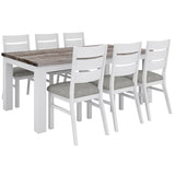 Plumeria Dining Table 190cm Solid Acacia Wood Home Dinner Furniture -White Brush V315-VOD-HOME-11