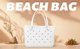Waterproof Hexagon Mesh Beach Bag Large Capacity Travel Storage Tote for Swimwear Towel Sunglasses V1258-BAG-HS04-L-WHT