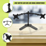 13"-27" Dual Screen Monitor Stand TV Bracket Computer Display Desk Mount Holder V63-824361