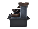 Tabletop Water Fountain with LED Yellow Light Feng Shui Relaxation Desktop Ornament DecorationAU V1294-YM0710-3115210156112
