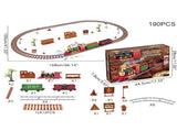 134/190Pcs Classic Christmas Train Set Mini Train Toy Set with with Headlight Smoke Realistic Sounds V1294-YM0523-10320483