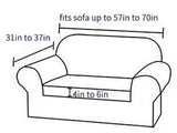 Stretch Sofa Cover for 2 Seats - Grey Slipcover V1263-JX-3554