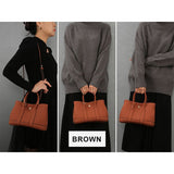 Women's shoulder bag, women's wallet, vintage handbag-Brown,Small V1265-264-104S