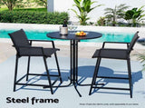 Gardeon Outdoor Bar Table Round Folding Desk Top 109cm Patio Furniture Black FF-TABLE-SL-BK