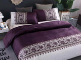 Plum Fiore Border Elegance Quilt / Doona / Duvet Cover set V745-AQ041710Q3
