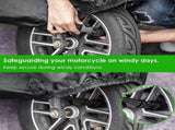 Waterproof Motorcycle and Moped Cover with Reflective Strips, Rain UV Dust Resistant, Black, V1188-MS-325-0307