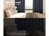 Artiss 2X Blockout Curtains Eyelet 300x230cm Charcoal BC-MATT-300X230-CH