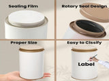 6 Pack Tea Tins Canister for Loose Tea, 23 Fl OZ Airtight Round Tin with Lid, Large Metal Storage V1259-DP01-A-981