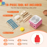 Mini Pottery Wheel Electric Ceramic Wheel Machine 0-320RPM Speed Pink V952-ETLPJMNXWJBSI0YBMV3