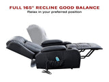 Recliner Chair Electric Massage Lift Chair with Heat Function PU Leather Lounge Sofa Black V63-834091