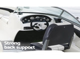 Seamanship 2X Folding Boat Seats Marine Seat Swivel Low Back 10cm Padding Grey BS-86520-5-GR