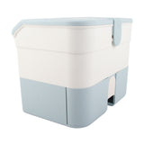 Cosmetic Storage Box 2 Layers Drawer Large Capacity Portable Makeup Storage Box with Handle for Nail V1294-YM0626-3117220310312