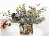 Mini Christmas Tree Decorations 35cm Flocking Pine Cone Simulation Artificial Christmas Tree Home V1294-YM0703-230621SM03-2