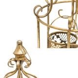 Lustre 'Cage' w 3 Pillar Candleholders 45cm V637-37094CGE