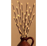 10 Sets of LED Light Bunch Stem - Warm White BATTERY fairy lights - 50cm high 20 bulbs/petals V382-10PLAINSTEMBUNCHBATT