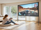 Projector Screen with Stand, 100 Inch 160&deg Wide Angle Indoor Outdoor Projection Screen, 169 4K HD V952-ZJSTYPMEKLJZTWA9Y001V0