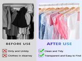 30 Pack Clear Garment Bags, 47.2 Inch Plastic Garment Bags Dustproof, Long Clothes Covers, V1259-DP01-A-2899